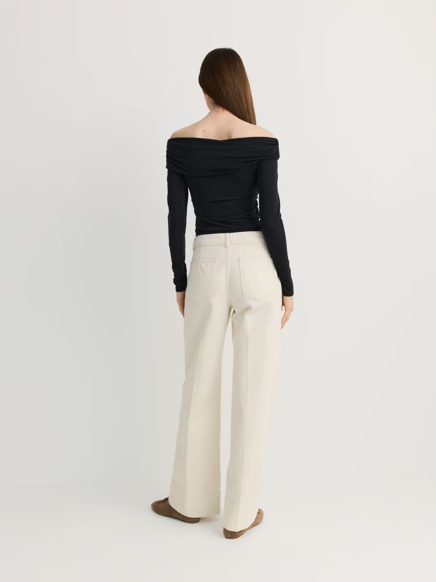 Pleated Wide-Leg Pants